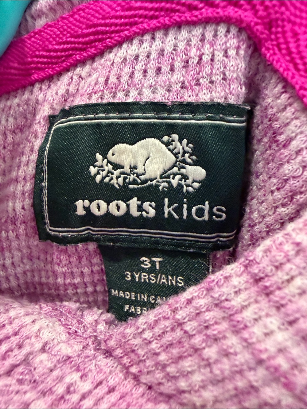 Roots 3t Girls' Purple Hoodie Top - Picture 3 of 5